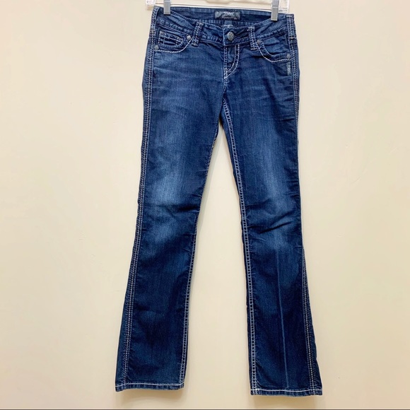 EUC Silver Frances 18” Bootcut Jeans Size 25/33 - Picture 1 of 10